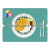 Nordic Morandi Style Silicone Placemat for Kids, Heat-Resistant, Japanese-Korean Design, 40x30 Cm