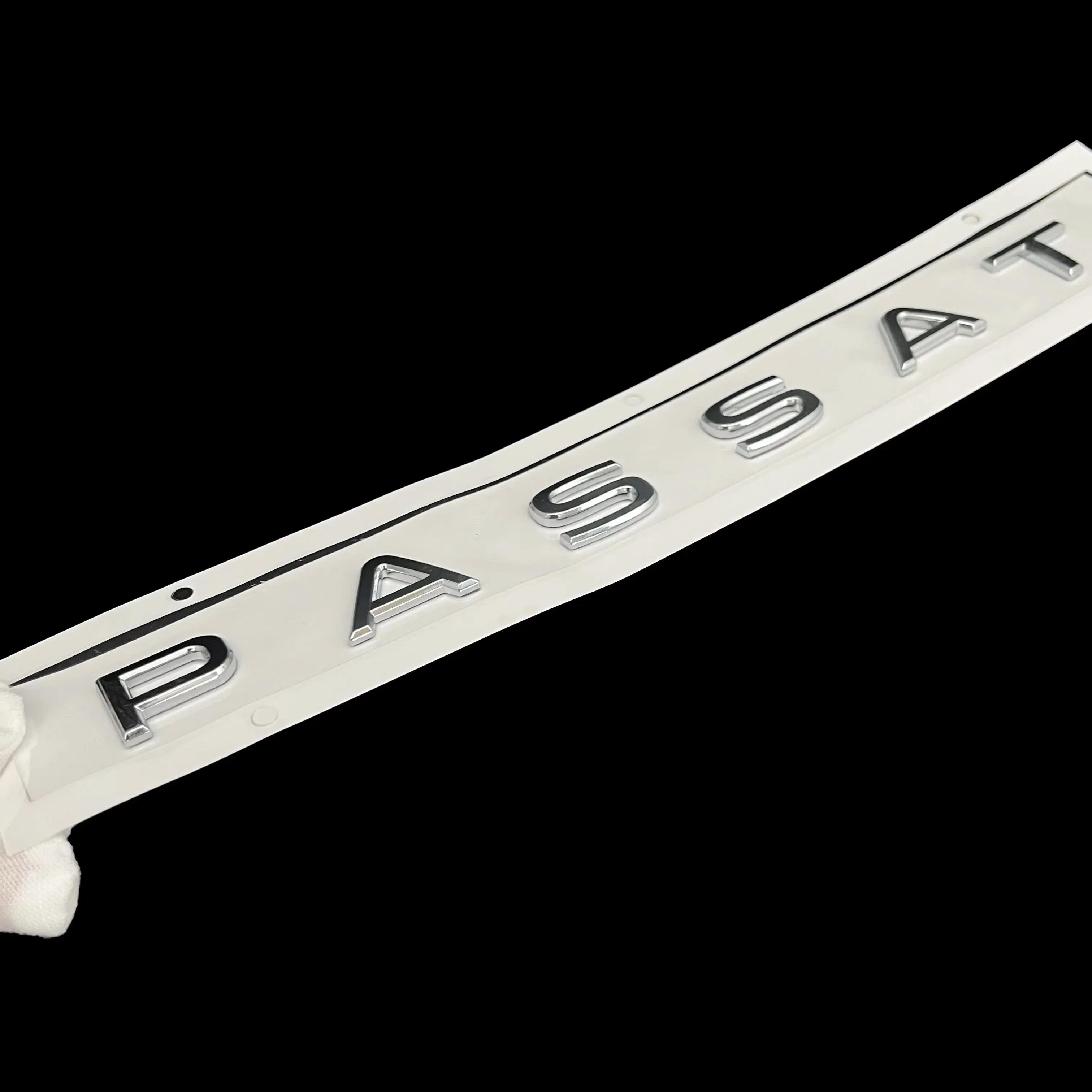 

For VW Passat Car Rear Trunk Letters Logo Labeling Badge Emblem Decal ABS Shiny Chrome Sticker
