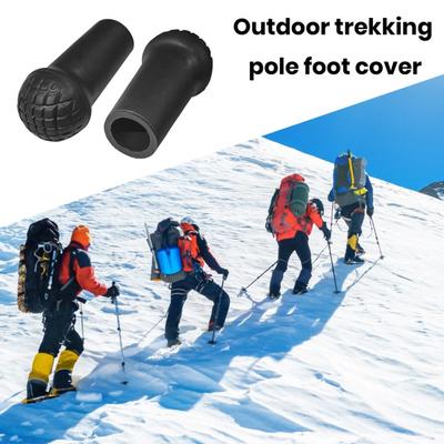 2Pcs Trekking Pole Head Covers Shock Resistant Non-slip Wear-Resistant High Stability Slip-Resistant Walking