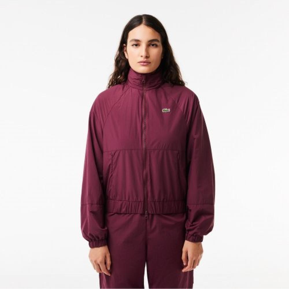 

LacoSte Women S Relaxed Fit drawString Windbreaker [burgundy] 034