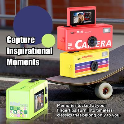 Retro Mini Thumb Digital Camera, Flip Screen Selfie, HD Photo & Video, Portable for Students