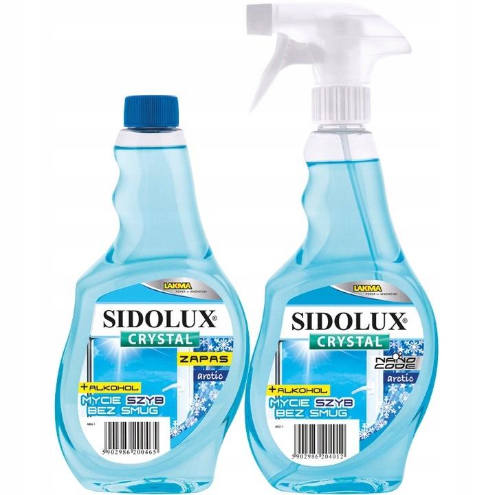 Sidolux Arctic Glass Cleaner Spray 500 + Refill 500 1 Pc