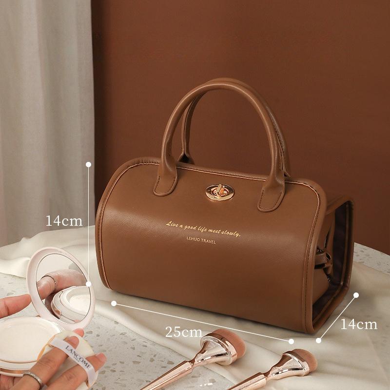 

1pcs Large Capacity PU Leather Makeup Bag Portable Travel Toiletry Organizer Cosmetic Storage Pouch