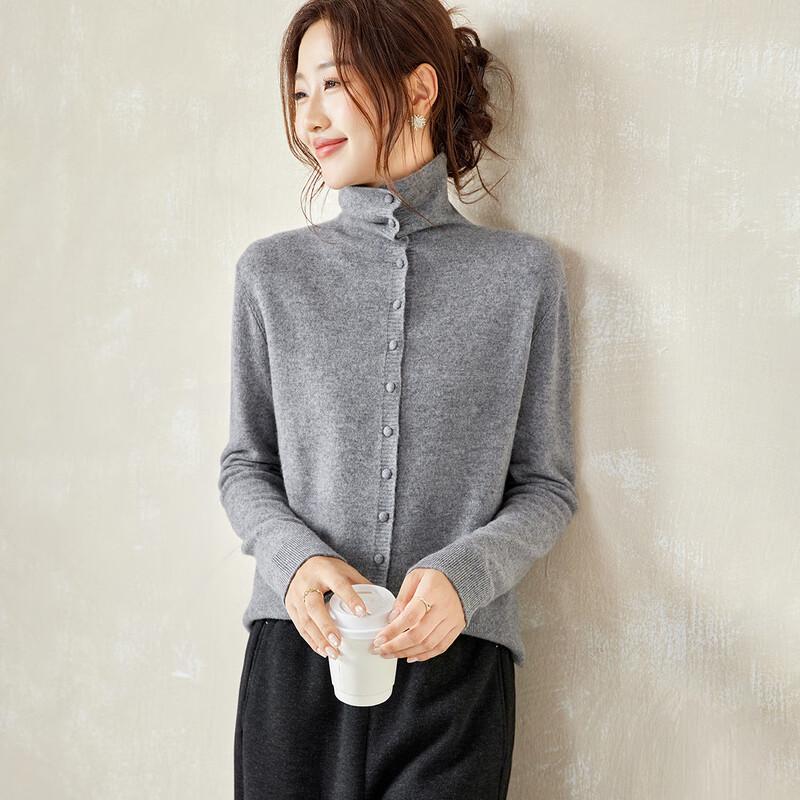 Srcr Women's High-Neck Cashmere Blend Knit Cardigan