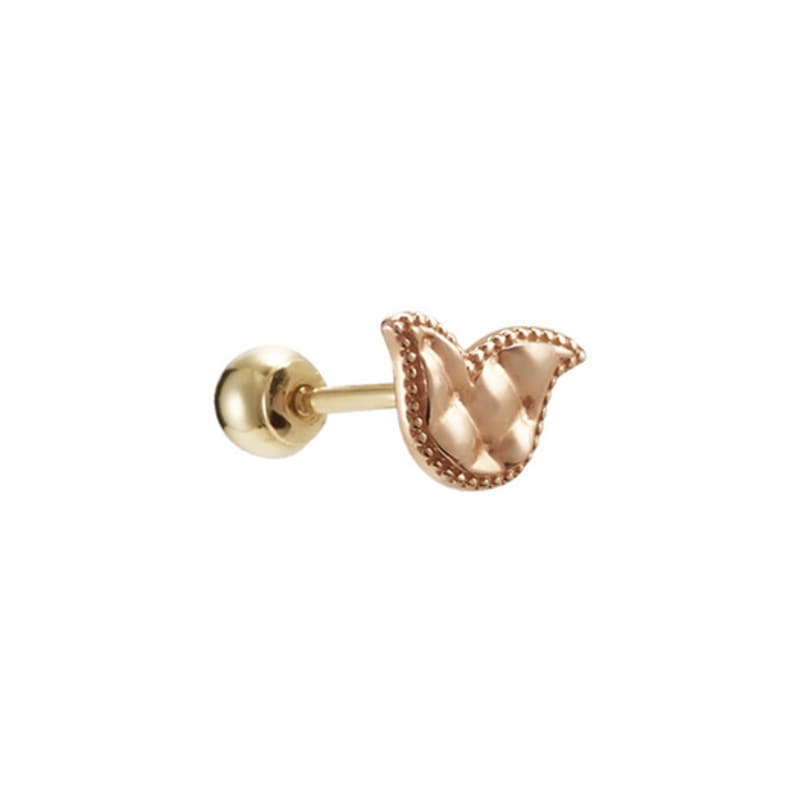 Tirr Lirr 14K Pink Gold Quilted Tulip Piercing TEPK4P00282M(PC)-3
