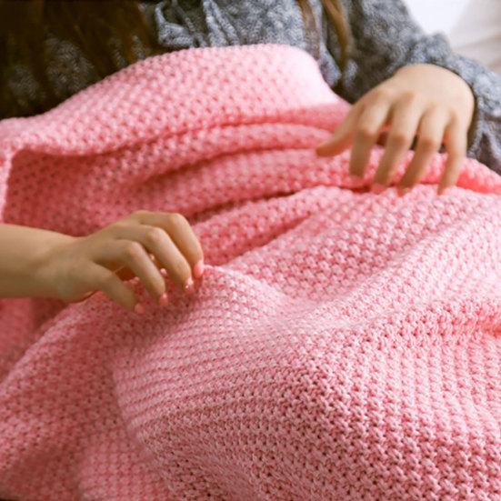 Solid Color Mermaid Tail Knitted Bed Sofa Sleeping Rest Blanket Home Decoration