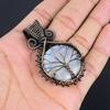 Rainbow Moonstone Pendant Gemstone Jewelry, 999 Copper Wire Wrapped Pendant, Handmade Beautiful Jewelry Pendant