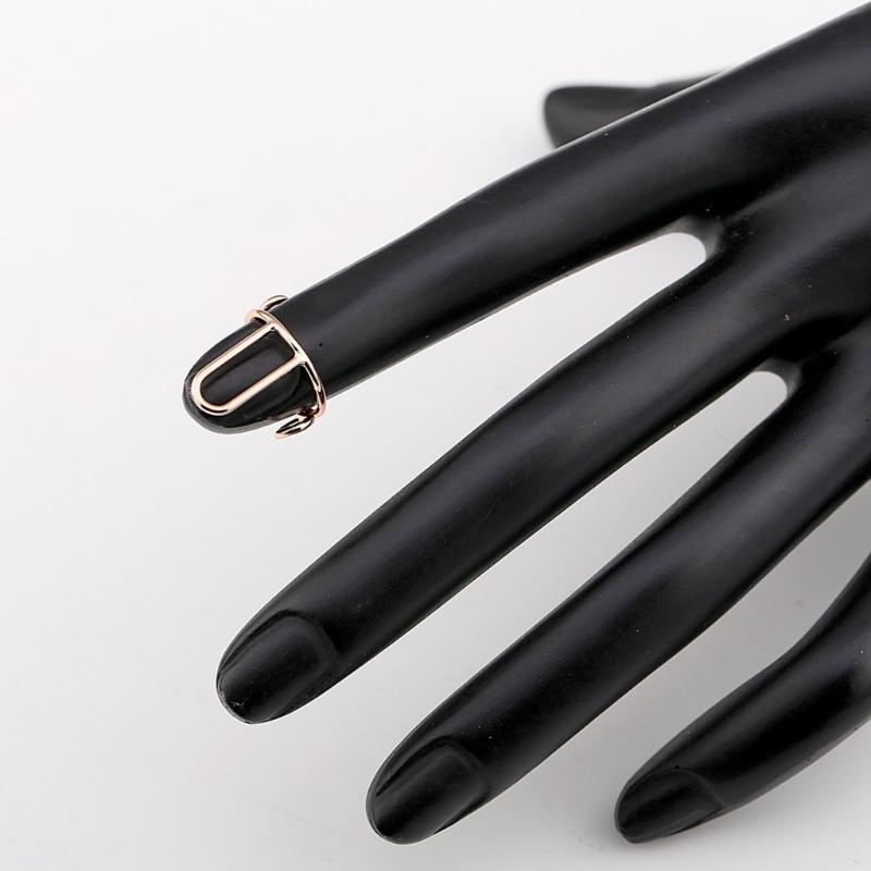 Fingertips Statement Jewelry Metal Nail Art Rings Copper Material for Women Girl
