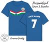 Italia Strip T-Shirt Mens Womens Tees Top Personalised Name and No Italy Baby,Football 6 Nations