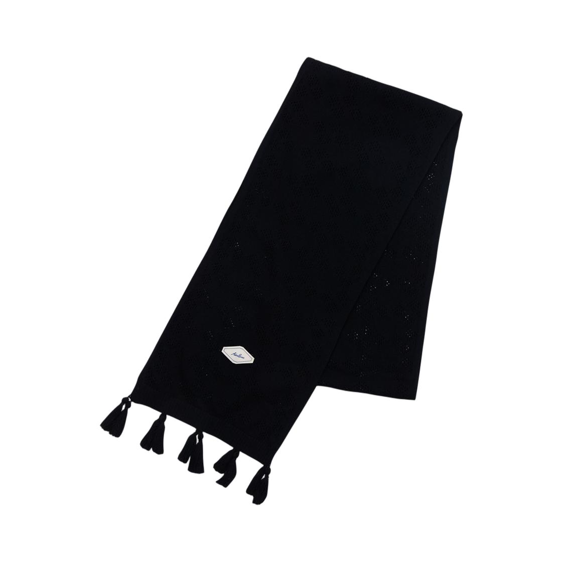 ADERERROR Fluic Label Muffler Noir ONE SIZE