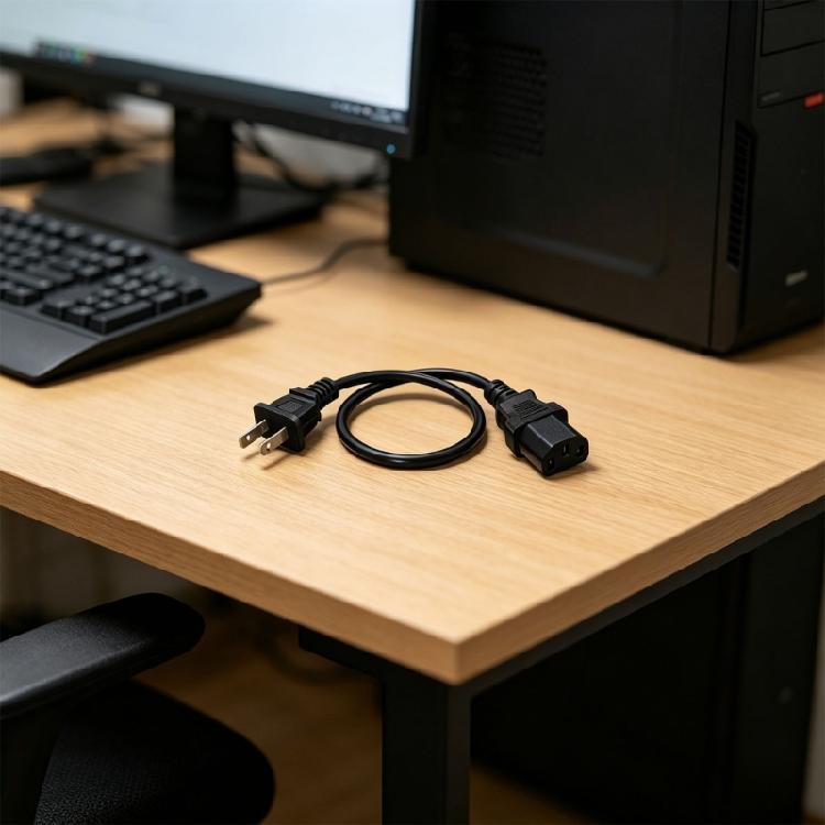 NEMA1 15P Male To IEC320 C13 Female Power Cable 40Cm 40Cm Pc Power Supply Cord Suitable for Reliable Energy Transfer