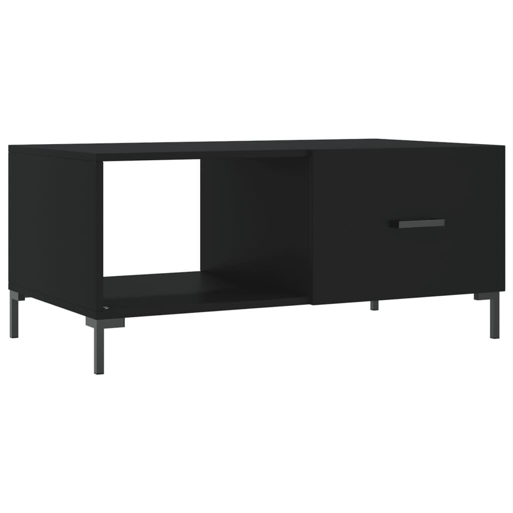  Coffee Table, Black, 90x50x40 Cm, Wood-based Material