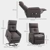 Riser and Reclining Relax Armchair with 8 Massage Points and Heating, 2 Remote Controls, Brown