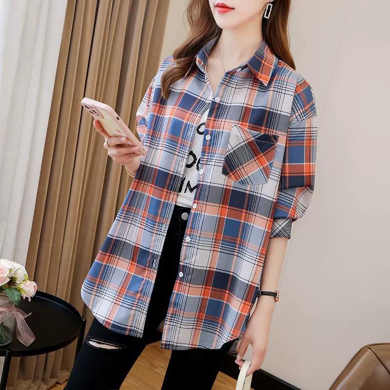 IHUASU Women's Fashion Casual Long Sleeve POLO Neck Blouses & Shirts