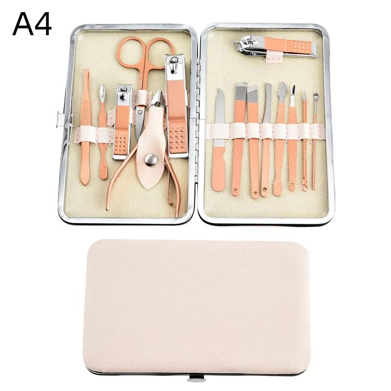 Easy To Clean Stainless Steel Manicure Set 4-18Pcs Professional Nail Clipper Kit for Daily Nail Care