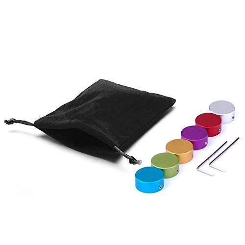 Guitar Effects Caps for Pedal Footswitches, Attaches with Three Screws, 6 Pieces/Set, Mixed Colors