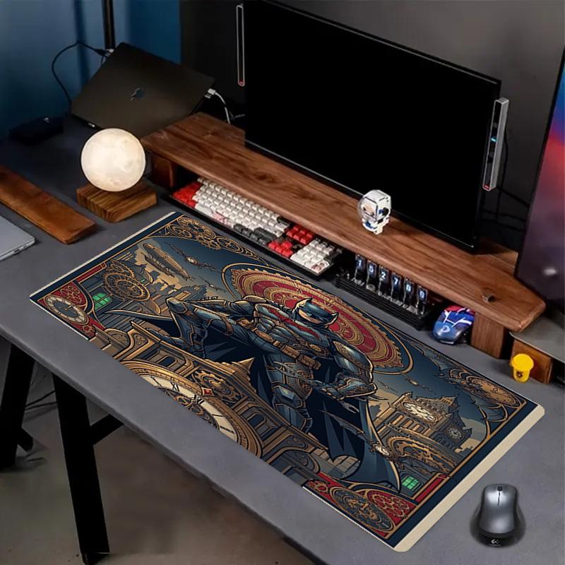 Batman Print Mouse Pad, Anti‑Slip Desktop Keyboard Mat, for PC Laptop Gaming Working Daily Use, Cool Festival Surprise Gift