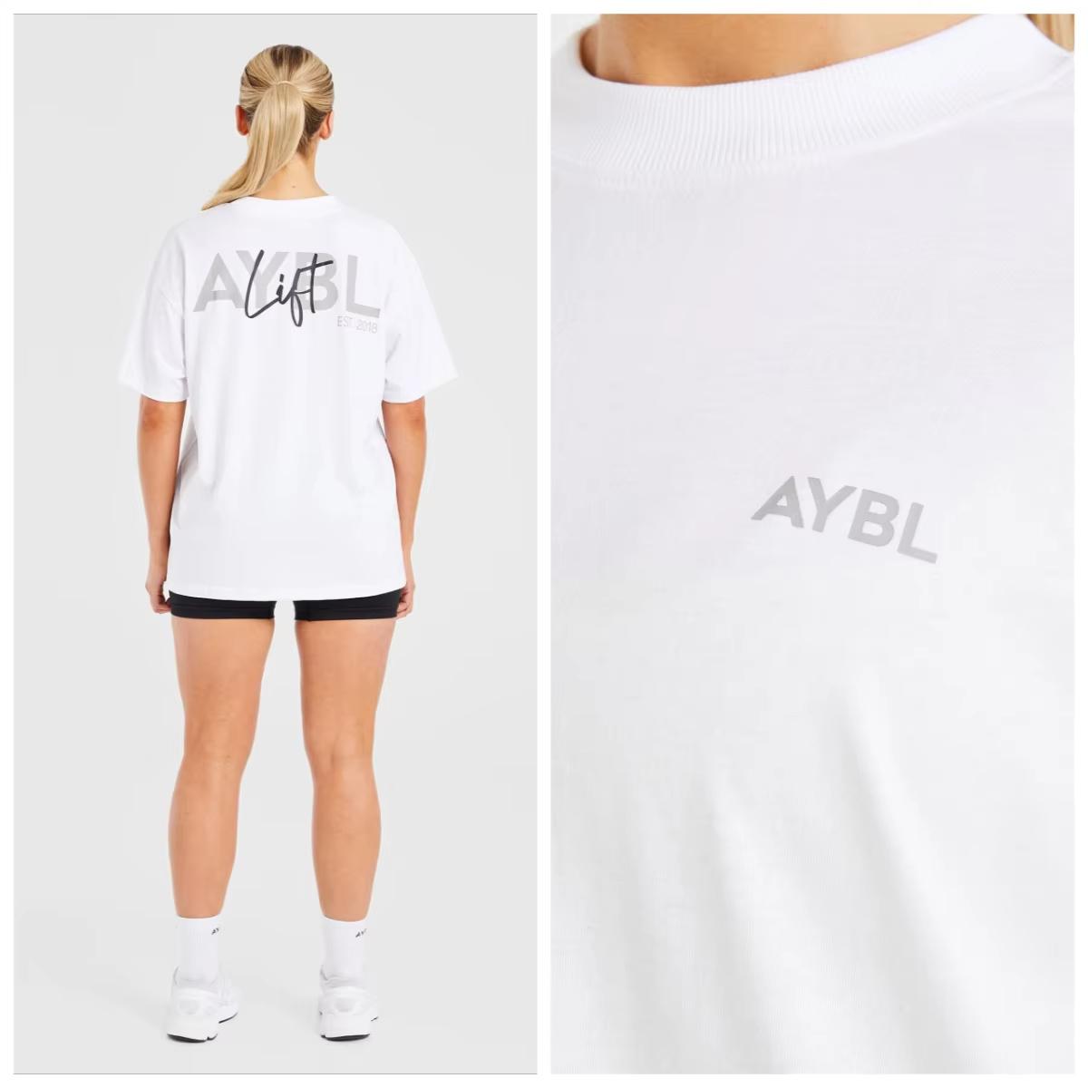 

Summer New High-quality Women s AYBL Letter Printing Sports Fitness Short-sleeved T-shirt Crew Neck Fashion Top Women Tee Tops S