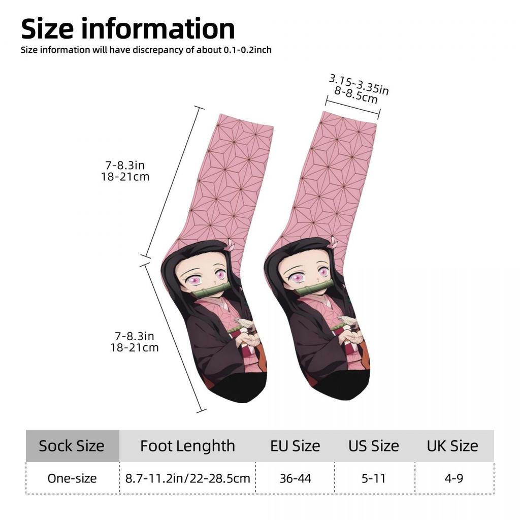 Anime Demons Slayers Socks Funny Stockings Men Quality Running Sports Socks Winter Design Non Skid Socks