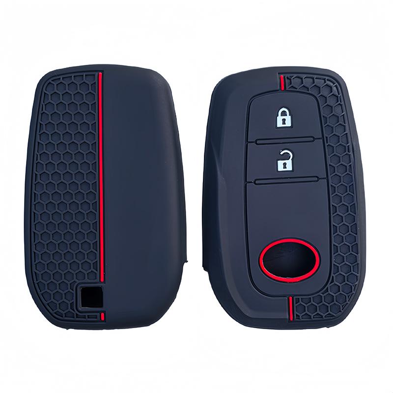 Silicone Car Key Case Cover For Toyota Land Cruiser 200 300 Prado Crown Tlk 200 Yaris Cross Hilux Innova Fortuner Camry 55 Key