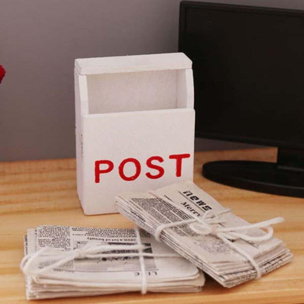Decorative Craft Dollhouse Miniature Retro Newspaper Set Simulation Furniture Toy Newspaper Model