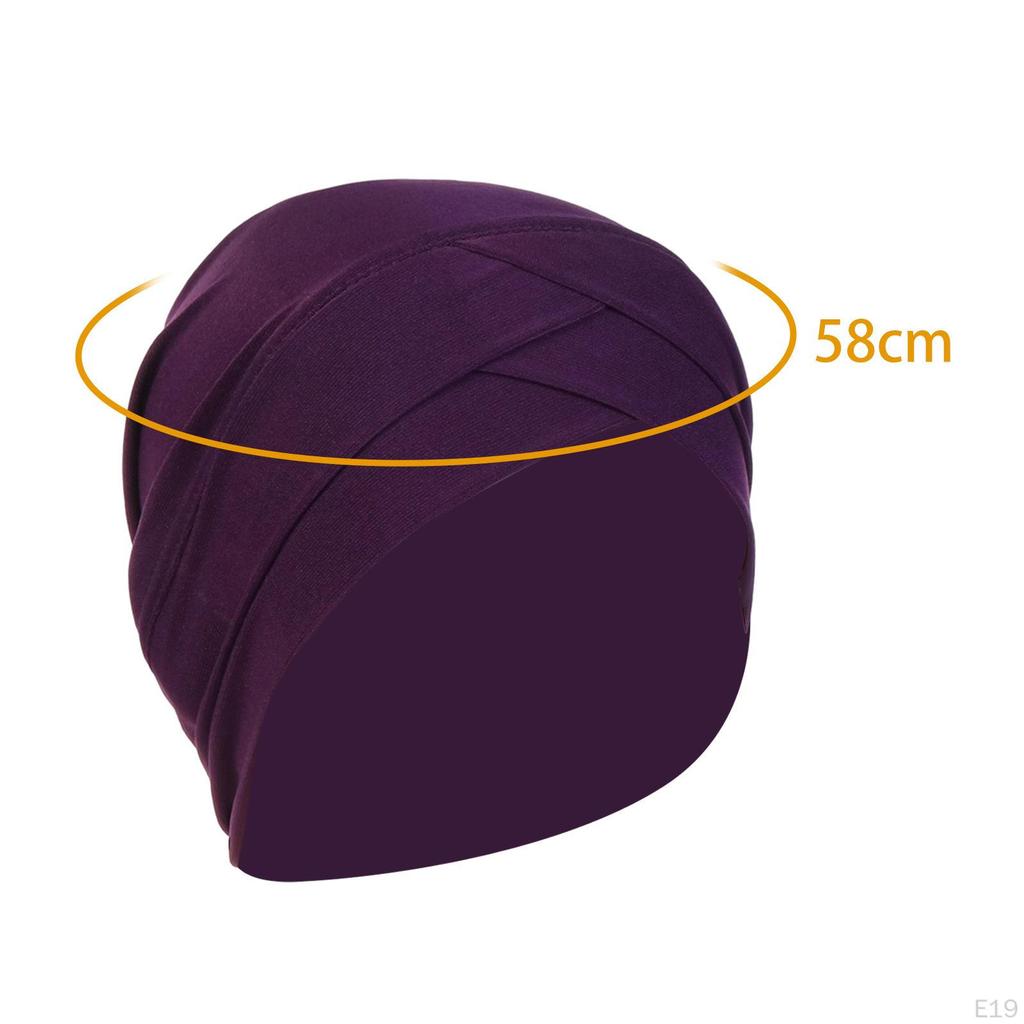 Muslim Indian Turban Hat Elastic Hijab Headwrap Beanie Headwear Accessories