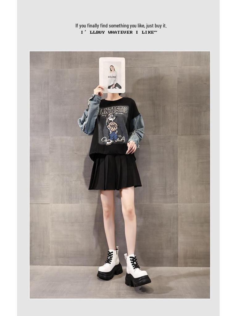 Women's Autumn 2025 Thick-Soled Hidden Heel Martin Boots - Slimming Ankle Design with Soft Sole