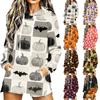 Women's Casual Long Sleeve Halloween Print Pullover Hoodie Sweatshirt
