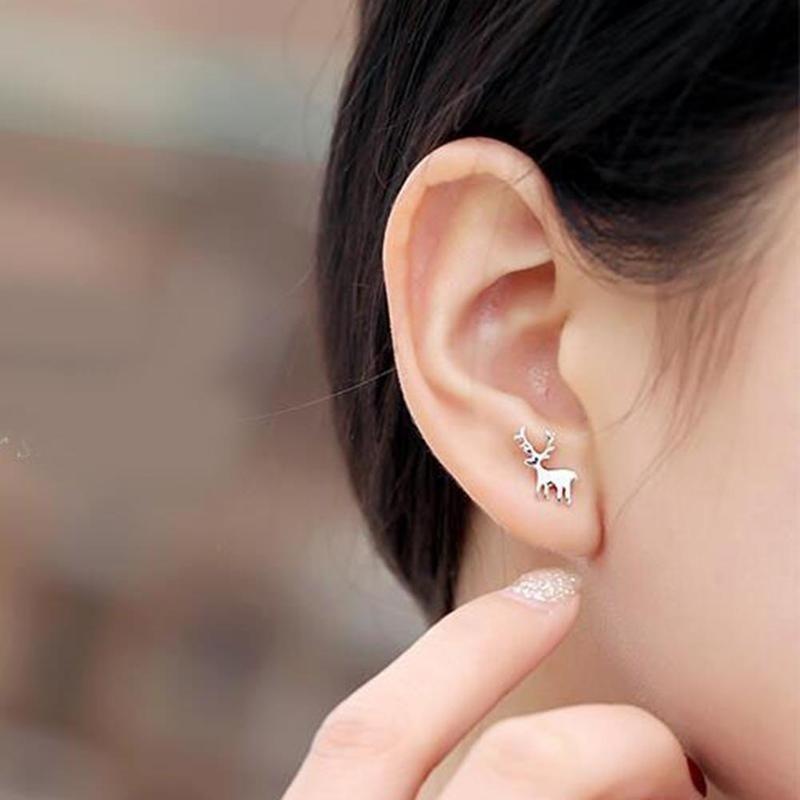 Mote Juletre Elg Sølvbelagt Asymmetriske Allsidige Ørestikker