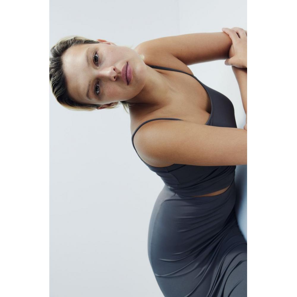 

Топ с ремешком из микрофибры HM, темно-серый