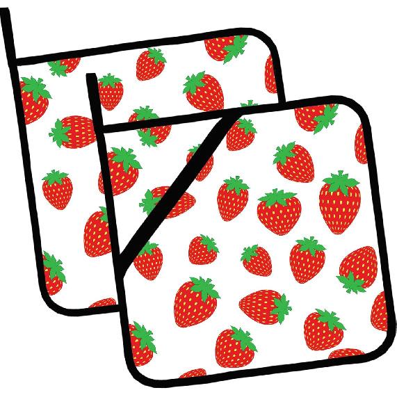 Vintage Floral Pot Holders Set of 2,Kitchen Heat Resistant Potholder for BBQ Cooking Baking,Food Hot Pad for Women Men