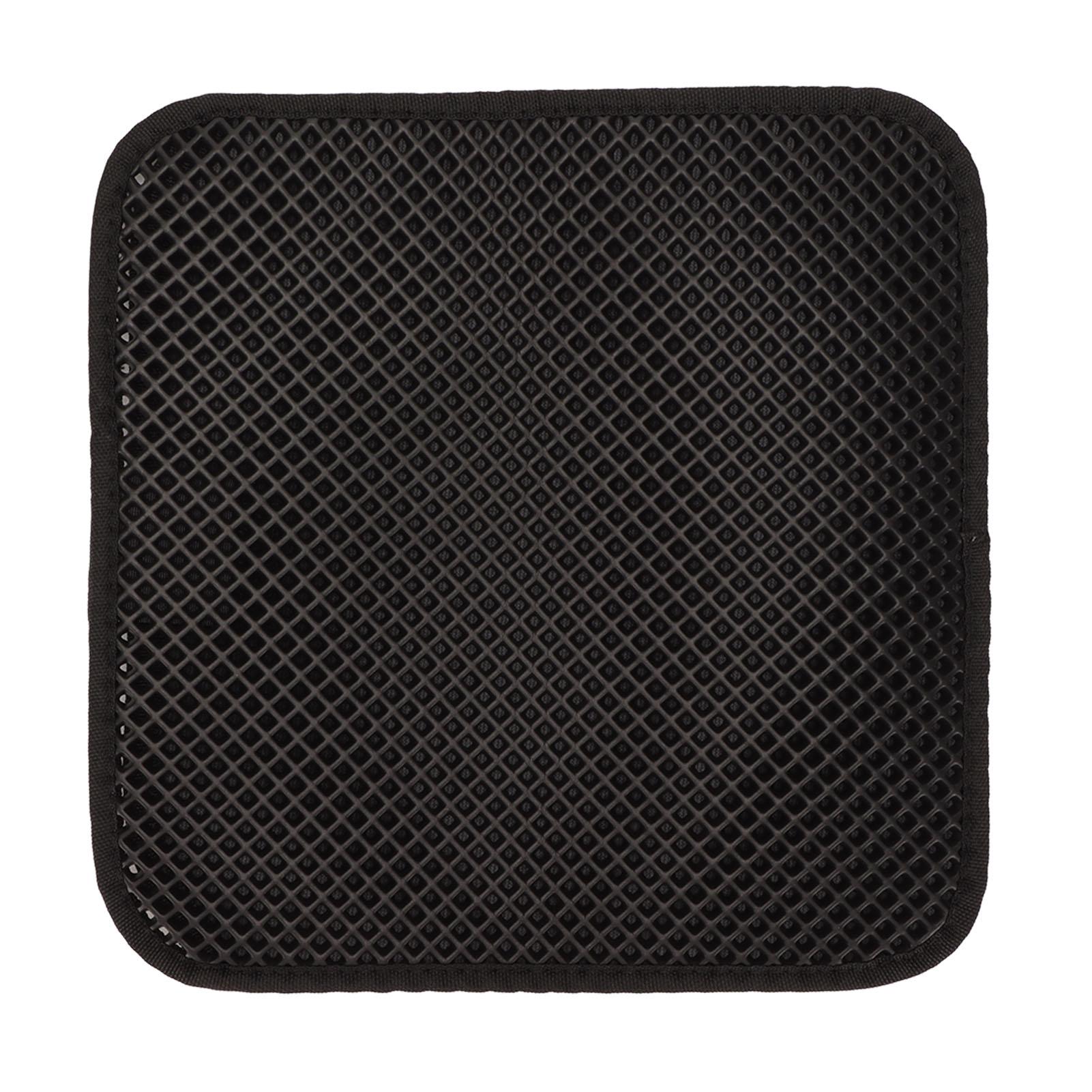 

Підстилка для котячого туалету Запобігає ковзанню Водонепроникне дно Двошаровий килимок для збирання наповнювача з EVA для кошеняти XXS чорний