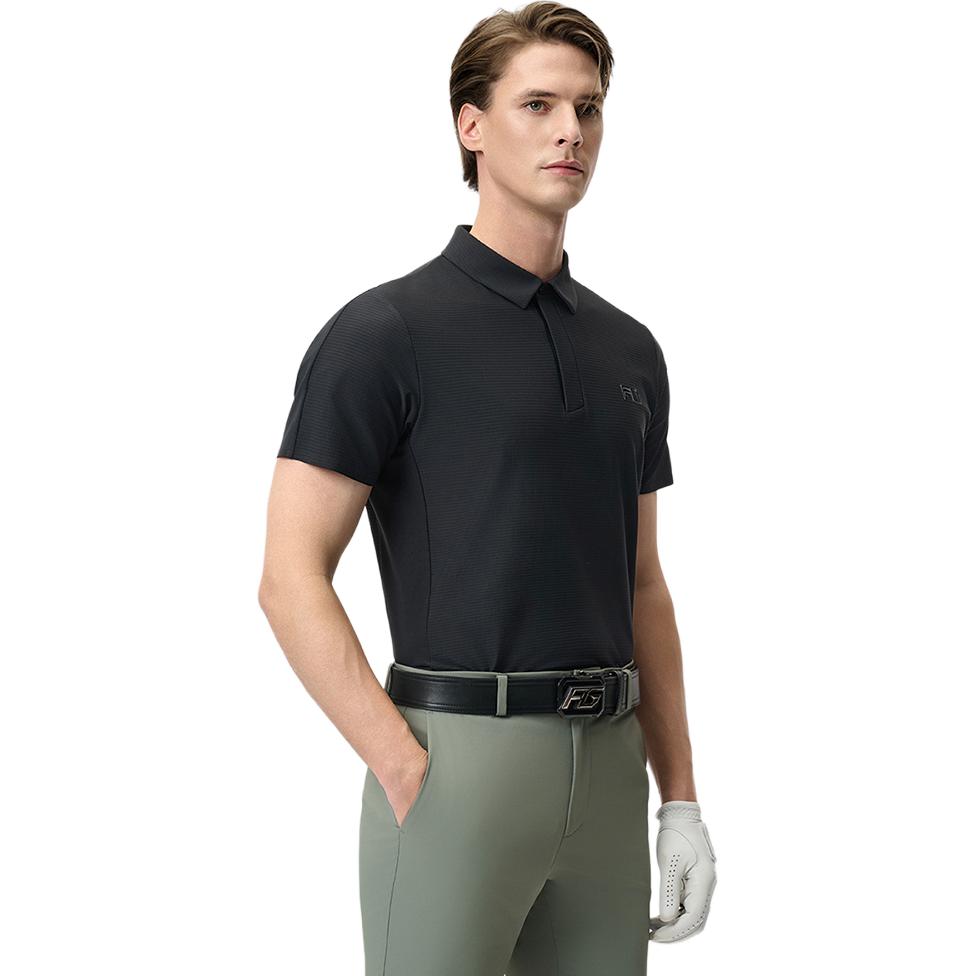 New FILA Golf Series Polo Shirt Men's Pitch Black A11M525114F-BK