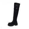 Winter Fashion Women Over The Knee Knight Boots Fashion Fold Two Ways To Wear Shoes Female Thick Heel Silm Thigh High Booties