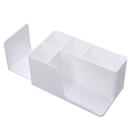 Desktop Storage Box Retractable Multi Compartments Cosmetic Stationery Classification Organization Case Home Office Book Holder
