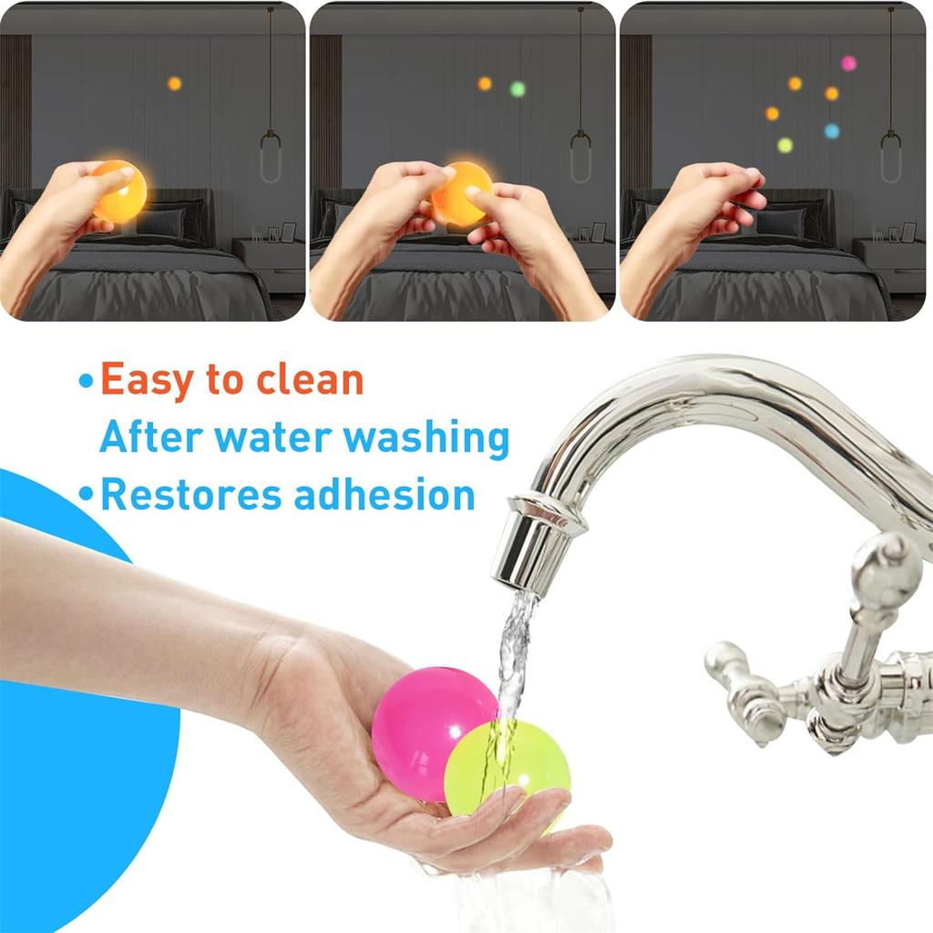 5/10 Sztuk Lepkie Piłeczki Świecące w Ciemności - Miękkie Zabawki do Redukcji Stresu, Zabawne Zabawki Fidget Zabawki Sensoryczne do Odprężenia dla Dzieci i Dorosłych