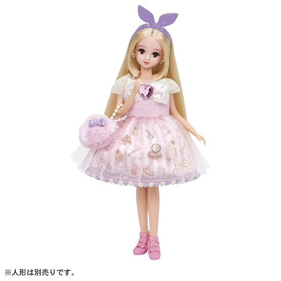 TAKARA TOMY Licca-chan Dress Yumeiro Dress Set Make Happy, Dress-up Doll, Pretend Play, Toy, Ages 3