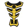 3D Rubber Universal Motorcycle Fuel Gas Tank Pad Protector Decal Sticker Yellow