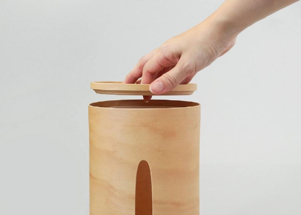BUNACO Box SWING Made in Japan Wooden Tissue Case [Tissue Regular] IB-T917 (Caramel Brown)