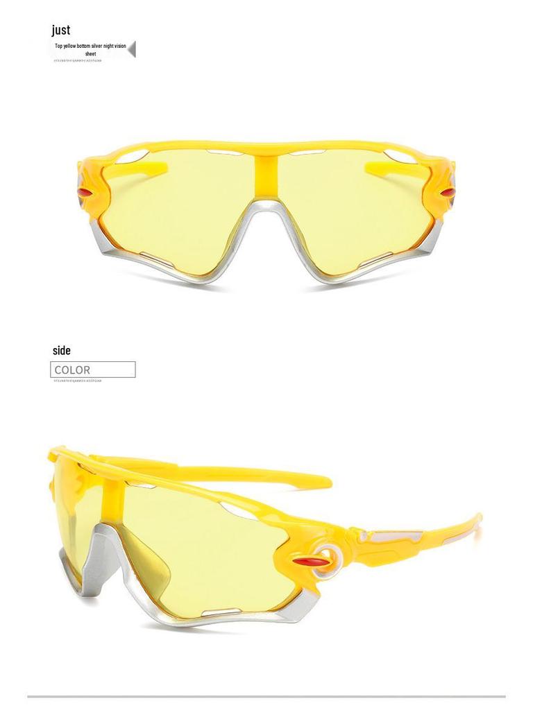 Men's Trendy Windproof Cycling Sunglasses - Anti-UV, Explosion-Proof, Cool Outdoor Sports Glasses