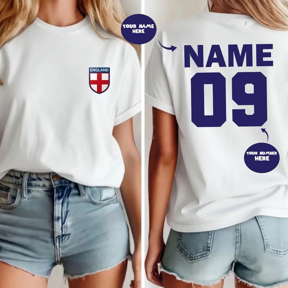 Personalised Football TShirt Custom Name Number Shirt Football Lover Gift S