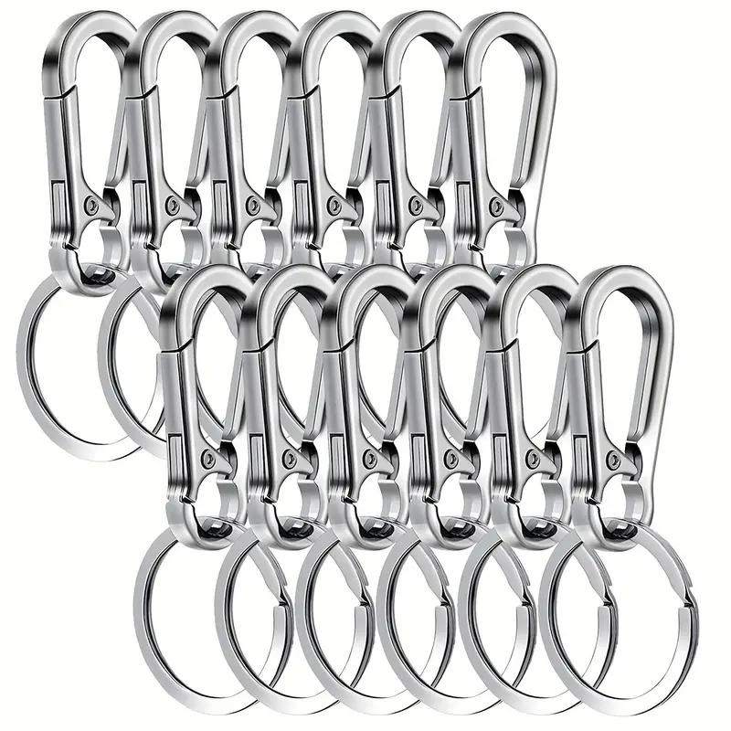 1/20pcs Carabiner Clip Keychain Metal Carabiner Shape Key Ring Keyring Key Holder Clips Hook Holder Organizer Car Keys Finder