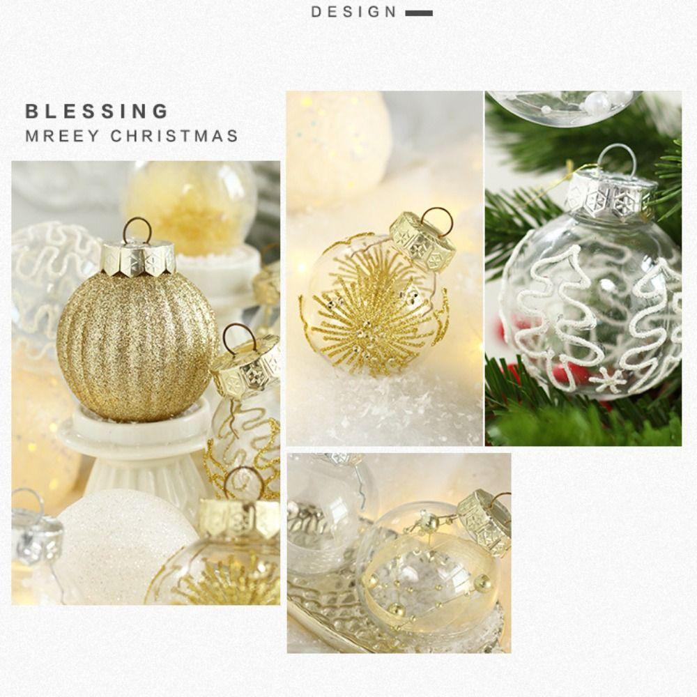 30pcs 6cm Christmas Ball Set Plastic Hanging Ornament Crafts Christmas Tree Pendant New Year