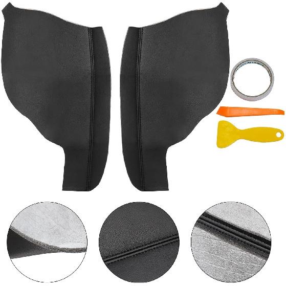 NLQR 2 Stück Türverkleidung Armlehnenabdeckung Schwarz Linke und Rechte Seite Ersatz Mikrofaserleder Kompatibel mit Honda Odyssey 2011 2012 2013 2014 2015