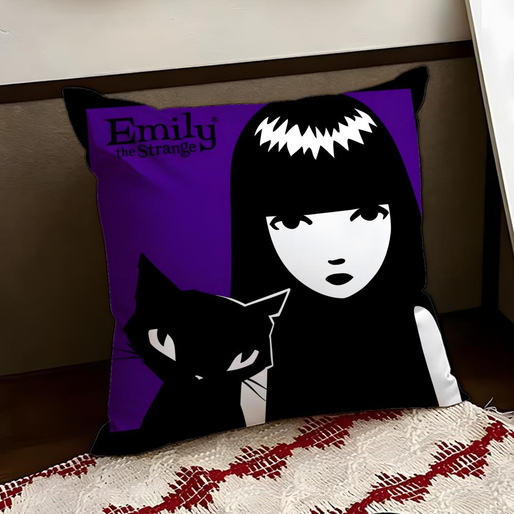 Anime EEmily the Cool Strang Cushion Cover Reversible Soft Durable Pillow Cover Home  Car MultiScene Use for Daily Comfort