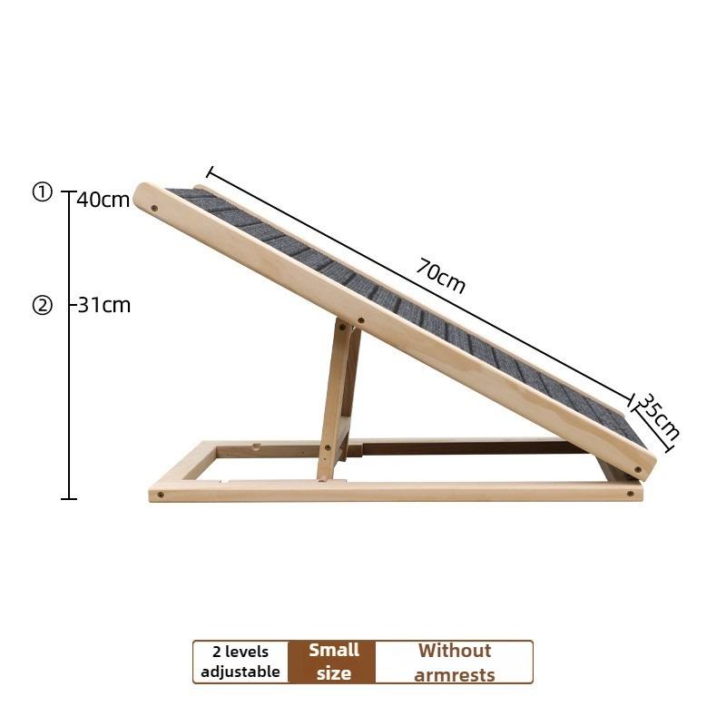 

Solid Wood Pet Ladder Foldable Puppy Stairs Adjustable Height Dogs Accessories Car Ramps Pets Small Dog Stair Product Supplies