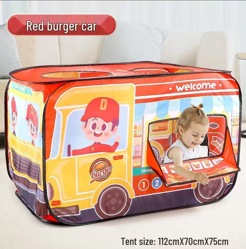 Children's Foldable Car Tent Playhouse - Indoor Pretend Play & Educational Toy for Ages 4-6