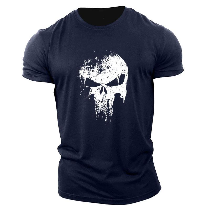 Summer Sports Loose Large Size Cotton Short Sleeve Men'S Training Running Muscle Simple Casual Fitness Short Sleeve T-Shirt