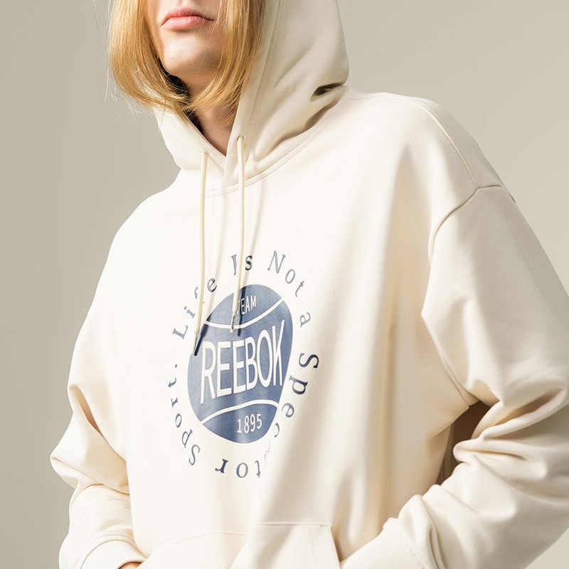 Reebok Fashion Basketball Element Pattern Hoodie Unisex hoodies Beige 24FRM315UGM1