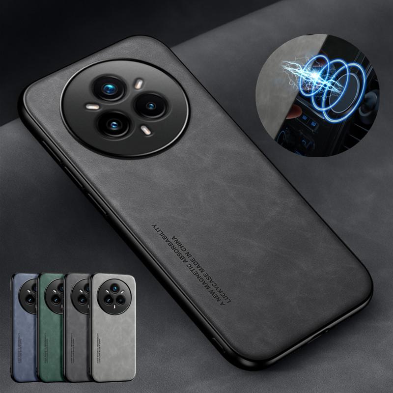 

Skin Feeling Magnetic Case For Realme 14 Pro 5G 14 Pro+ Plus Protective Cover Shockproof Coque Funda Capa Realme 14 Pro темно-сірий колір